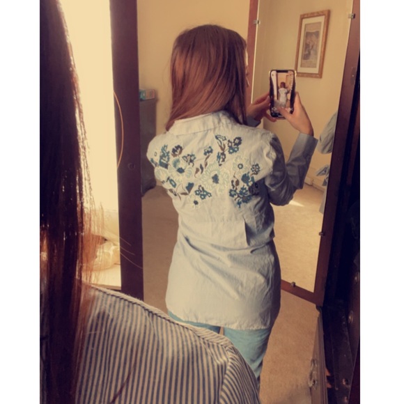 Zara Pinstriped Wrap Top - Picture 2 of 7